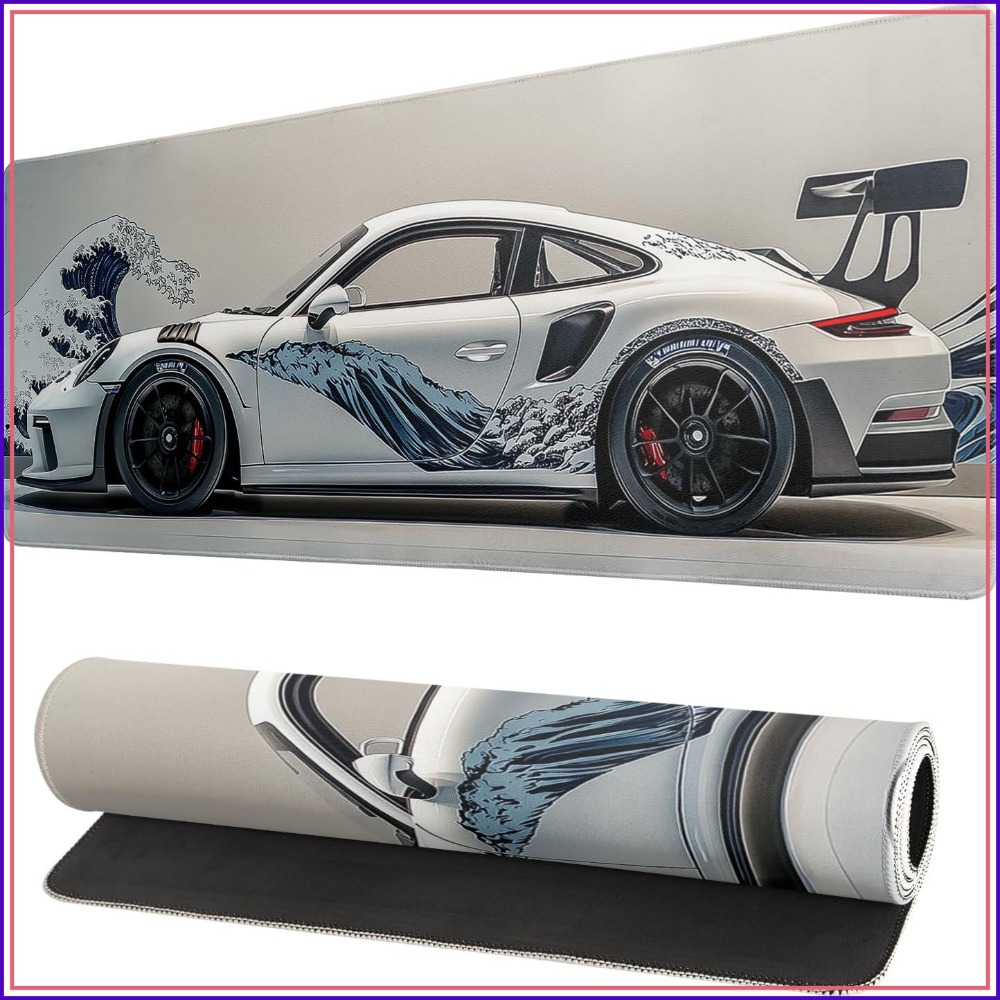 Esports Gaming Pad - Ukiyo-e Style Sports Car Large Gaming