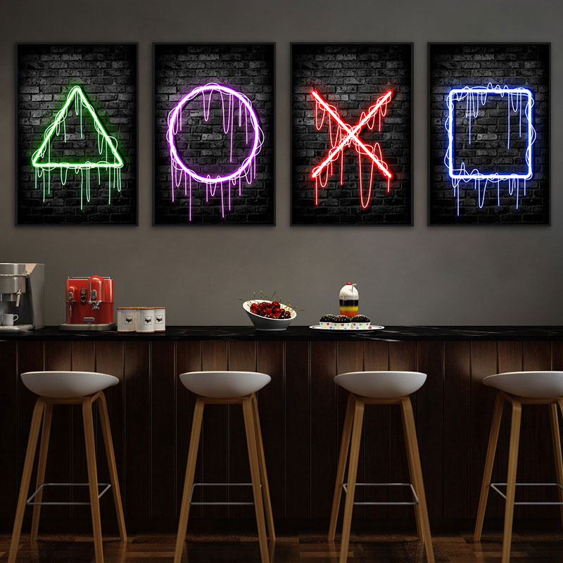 Gaming Neon Eat Sleep Game Rep - đánh giá và giá Esports Gaming Poster