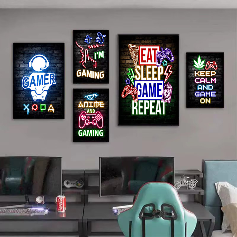 1pc Frameless Canvas Painting  - đánh giá và giá Esports Gaming Poster