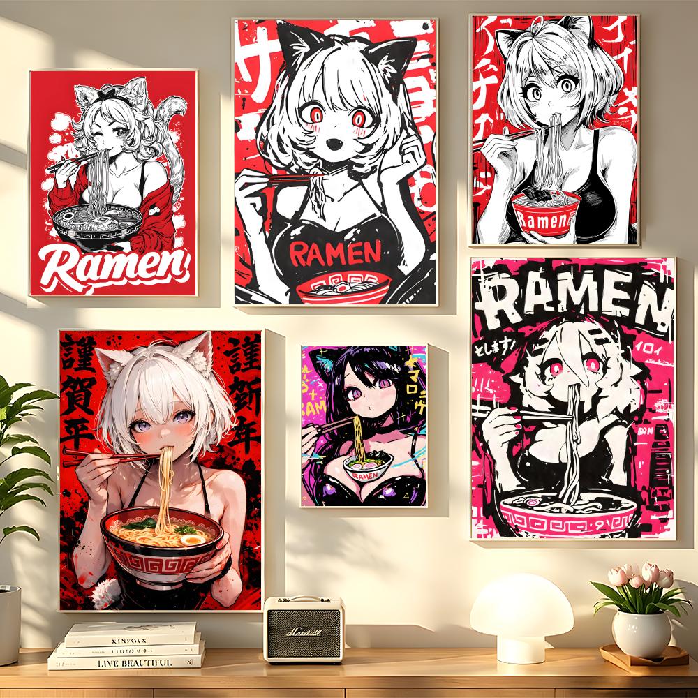 Anime Cat Girl Painting Callig - đánh giá và giá Esports Gaming Poster