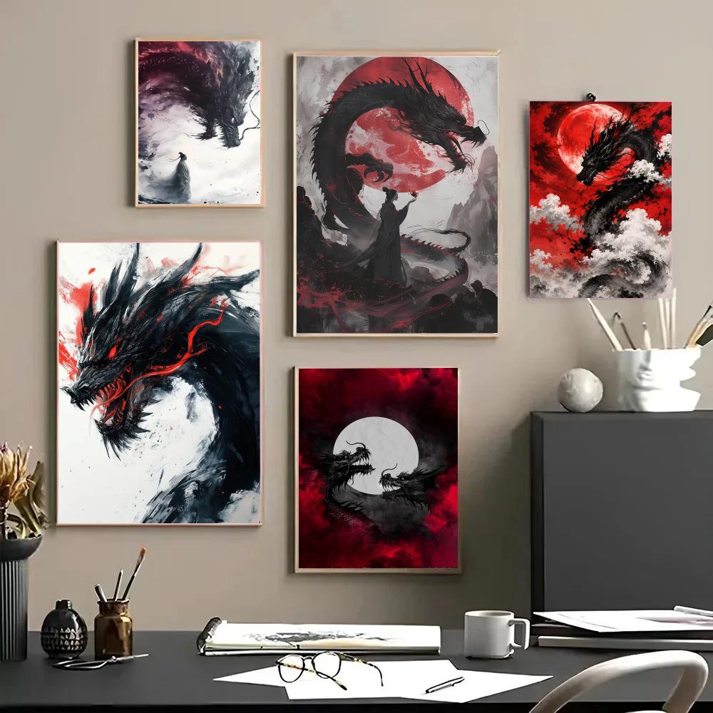 Black Dragon Poster Waterproof - đánh giá và giá Esports Gaming Poster