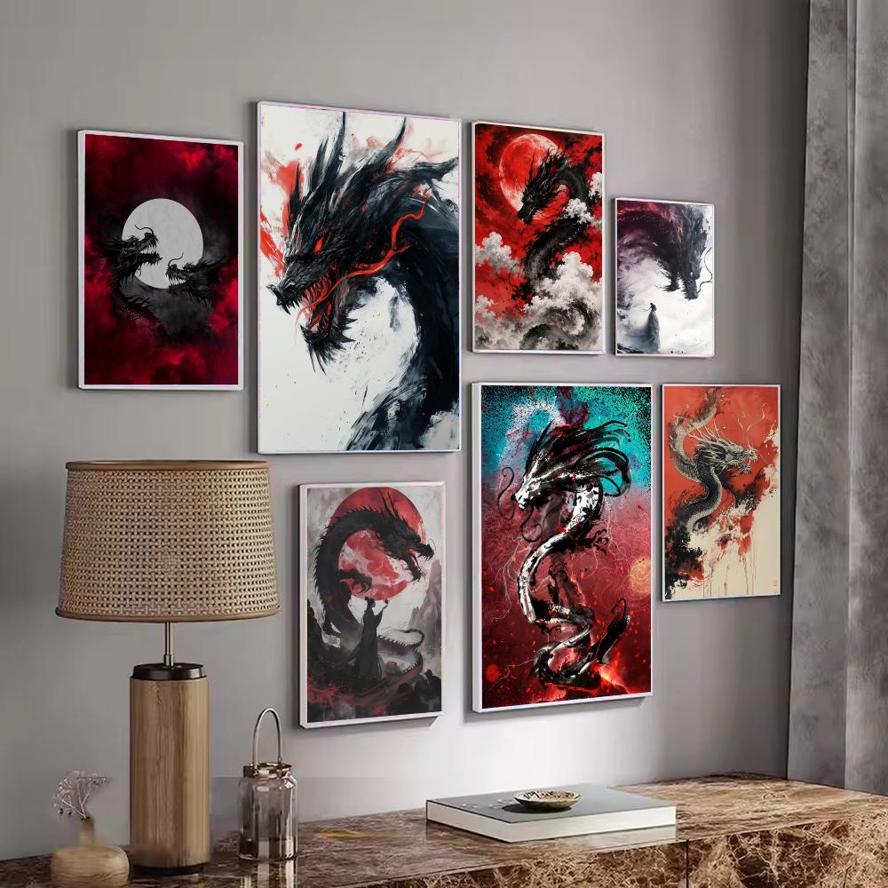 Black Dragon Poster Waterproof - đánh giá và giá Esports Gaming Poster