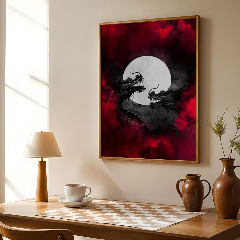 Black Dragon Poster Waterproof - đánh giá và giá Esports Gaming Poster